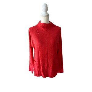 FOR THE REPUBLIC Red Knit Long Sleeve Top Size Small NEW